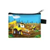 2025 Excavadora Transfronteriza Vehículo de Ingeniería Portátil Lindo Bolsita de Tarjetas de Recompensa para Estudiantes Bolsita para Llaves Bolsita para Guardar Monedas