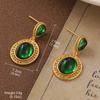 Pendientes Vintage Antiguos de Época Serie de Pintura al Óleo Van Gogh Flor de Aceite Goteante Borla de Perla Pendientes Joker Venta al por Mayor
