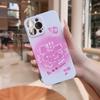 Estilo Chica Conejita Graffiti Rosa Adecuado para Funda de Teléfono Apple 15, Funda Protectora para Teléfono iPhone 15 de Cobertura Completa, Antideslizante