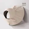 Chapéu de Sol de Vinil com Top Aberto, Chapéu de Sol, Chapéu de Verão Feminino Anti-UV, Estilo Novo Simples, Chapéu de Pescador com Aba Larga, Moderno