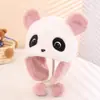 Chapéu Espesso Quente Protetor de Orelha para Meninos e Meninas, Touca para Bebê, Chapéu Infantil de Inverno, Chapéu Fofo de Pelúcia com Desenho de Panda