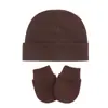 Gorro y Manoplas para Bebé Algodón Infantil Gorro Guantes Set Anti-arañazos Gorro de Hospital para Recién Nacido