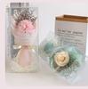 Ramo Pequeño de Flor Preservada, Caja de Regalo de Flor de Jabón, Rosa Artificial Clavel Flor Seca Regalo de Cumpleaños Caja de Regalo Creativa