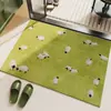 Tapetes de Banheiro de Lama Diatomácea com Desenhos de Floresta, Tapetes de Pé Absorventes Antiderrapantes para Banheiro, Tapetes de Entrada Resistentes a Manchas e Fáceis de Cuidar