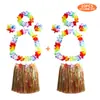 Guirnalda Kaifeng Party Hawaii a Todo Color 40 cm Traje de Falda de Hierba de una Sola Capa Vestido para Vacaciones en la Playa