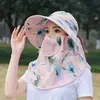 Chapéu de Sol Floral Novo 2026, Chapéu de Sol, Chapéu para Ciclismo ao Ar Livre, Proteção para Pescoço e Rosto, Chapéu de Colher Chá, Chapéu de Sol de Verão