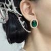 Corea del Sur simple retro elegante elegante perla diamante doble capa con cuentas versátil francés collar clavícula aretes traje