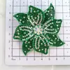 Nova flor de vidro colorida com strass tridimensional, flor de sapato feita à mão, acessórios, acessório de cabelo DIY, grampo de cabelo, ornamento decorativo
