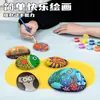 Set de pintura acrílica de 12 colores para pintar a mano muñecos de yeso, pintura para estudiantes sobre piedra al por mayor, pinceles para vidrio pintado a mano