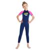 Traje de buceo cálido para niños DIVE & SAIL 2.5mm manga corta traje de buceo de una pieza para exteriores a prueba de frío traje de snorkel surf