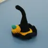 Chapéu Colorido Doce de Princesa Pequeno Adorno de Cabeça, Chapéu de Crochê de Lã Grampo de Cabelo, Adorno de Cabeça Feito à Mão Produto Acabado