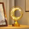 Luminária de Ferro Led Transfronteiriça Lua, Estrela, Bola Redonda, Estrela e Lua, Luminária de Feriado, Ornamento Velador para Decoração de Quarto