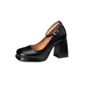 Zapatos Mary Jane Dorados y Plateados Estilo Francés para Mujer, Nuevos Tacones Altos de Correa Única con Tacón Grueso, Tallas 32-46