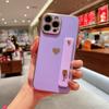 Funda de teléfono con diseño de amor esmerilado y galvanizado para Apple 13/14 Pro, correa de muñeca con soporte para 11/XR, funda blanda, funda protectora de 12 PM