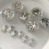 Acessórios para Nail Art, Lantejoulas Prata Brilhantes para Nail Art, Glitter Fino, Borboleta, Coração, Novos Adesivos de Unha Meia-Lua, Decorações em Caixa