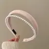 Invencible Blanco ~ Diadema Superior para Cabello Perla Alta Diseño de Doble Capa Avanzada Lavado de Cara y Salida Presionando el Cabello Diadema Accesorios para el Cabello