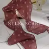 Pañuelo de Seda de Lunares para Mujer, Nuevo Color Café 2026 Bufanda Larga para el Cuello, Pañuelo de Seda de Lujo Ligero, Diadema, Accesorio de Cinta