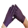 Guantes protectores de spandex al por mayor Guantes protectores elásticos de spandex con puntos Protección solar Guantes de alta gama para mujer Nuevo estilo