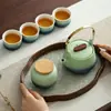 Juego de Té Kung Fu Portátil para Viaje con Bandeja de Té, Recipiente para Té, Juego en Caja de Regalo, Regalo Conmemorativo Souvenir de Alta Gama y Práctico, Personalizable