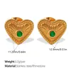 Pendientes Retro Franceses Estilo Ins en Forma de Corazón con Diamantes de Colores Acero Inoxidable Chapado en Oro de 18 Quilates Pendientes Personalizados Multiestilo para Mujer