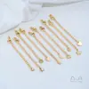 Acero de Titanio Antidesvanecimiento Superficie Lisa Forma de Corazón Estrella de Cinco Puntas Ovalada Gota de Agua Cierre de Langosta Cadena de Extensión Accesorios de Joyería Hechos a Mano para Bricolaje