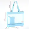 Bolsa de malla especial para exámenes, bolso de un solo hombro, bolso para tutores, bolsa con cremallera, archivador de datos A4, malla transparente, gran capacidad