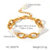 Pulseira Europeia e Americana de Pérolas de Água Doce Transfronteiriça para Mulheres, Pulseira de Corrente Cubana de Luxo Leve de Nicho, Joias de Aço Titânio Ouro 18K