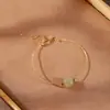 Pulsera de Jade Hetian del Mismo Estilo de Nuanyan, Pulsera con Cadena Universal Ajustable con Galvanoplastia