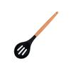Pá de silicone com cabo de madeira, chinelo para fritar, utensílios de cozinha, chinelo protetor, frigideira antiaderente, pá para fritar, colher para fritar