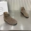 Botas de Moda de Cuero Mate Color Sólido Estilo Coreano para Mujer Primavera y Otoño Versátiles Cómodas de Suela Plana Botines Hebilla de Cuero Punta Redonda Botas Casuales