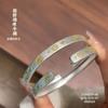 Pulsera Gato de la Suerte Chapada en Oro, Plata Pura 999.9, Moderna y Versátil, Lujo Accesible Pulsera Sólida Abierta, Regalo para Novia