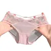 Bragas huecas de encaje sexy con lazo, puro deseo, impresionantes, para niñas, nuevos calzones de triángulo de lunares de cintura media, de malla transpirable