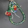 Cadena para Teléfono Móvil de Flor de Vidrio Estilo Coreano Ins Accesorios de Borla de Alto Valor Cordón Colgante Corto para Equipaje Espejo Retrovisor del Coche