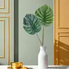 Decoração Criativa de Arranjo de Flores DIY para Sala de Estar com Folha de Tartaruga, Folhas Artificiais de Tartaruga Estilo Ins Nórdico, Folhas de Plantas Verdes para Interiores para Cafés