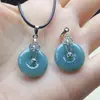 Colar de pingente de jadeíta azul natural estilo água para mulheres, novo estilo chinês, luxo leve, elegante, moderno, pingente de corrente para clavícula estilo tradicional