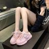 Celebridad de Internet Ligeras Baotou Medias Pantuflas Atuendo de Mujer Mocasín Mocasín Zapatos Casuales Nuevos Zapatos Blancos Zapatos Perezosos Suela Gruesa Zapatos Torre