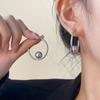 Oferta especial: Aretes minimalistas geométricos tipo botón para mujer, estilo Ins, versátiles, exquisitos, aretes geométricos de alta gama en forma de C