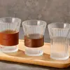 Xícara de Café Estilo Japonês Xícara de Vidro Resistente ao Calor para Chá Xícara para Café Coado Manual Padrão Vertical de Alto Valor Xícara de Chá Quente Atacado