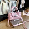 Bolso de hombro para mujer de diseño nicho, moderno y minimalista, nuevo modelo 2026, bolso de mano con bloques de color, bolso cruzado cilíndrico para el día a día