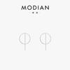 Moda europea y americana plata esterlina s925 aretes redondos exagerados para mujer línea brillante aretes simples diseño nicho joyería