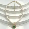 Collar de perla de agua dulce de grano grande y ágata calcedonia en estilo chino nuevo, un regalo para novia o madre