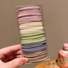 Color Macaron Anillo de Toalla Infantil de Alta Elasticidad Sin Costuras Anillo para el Pelo de Bola de Niñas Cuerda para el Pelo de Niñas Gomas Elásticas para Trenza de Bebé