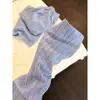 Conjunto de Pijama de Rayas Literario Holgado Estilo Coreano para Mujer 2026 Otoño Nueva Llegada Manga Larga Pantalón Largo Conjunto de Ropa para el Hogar Se Puede Usar al Aire Libre