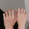Anillo de Pareja Qingluan Nueva Moda Diseño Simple de Nicho Lujo Accesible Sentido de Gama Alta Un Par de Anillos Abiertos Ajustables