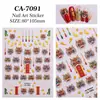 Nuevas pegatinas de arte de uñas en relieve papelería japonesa popular pegatinas de uñas tridimensionales pegatinas de joyería de arte de uñas con grafitis lindos
