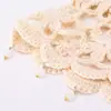 Gorro de Punto con Colgante de Perla Estilo Étnico Retro para Mujer, Elegante Gorro Pulóver de Flor Hueca, Gorro de Ganchillo para la Cabeza