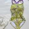 Traje de Baño de Mujer Amazon 2026 Nuevo Modelo Monet Mariposa de una Pieza Cubre Cadera Triángulo Traje de Baño de Competición para Piscina