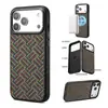 Capa de Celular Denior Apple 18ProMax Bordado em Cortiça Magnética Magsafe Carregamento Sem Fio iPhone17Pro