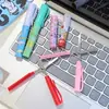 Tijeras Portátiles con Forma de Bolígrafo de Dibujos Animados Japoneses Tijeras Pequeñas Tipo Bolígrafo Mini Seguras y Lindas para Oficina y Estudio