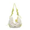 2025 Nueva Bolsa de Lona de Gran Capacidad para Mujer Primavera y Verano Versátil de Hombro Cruzada Casual Plisada para Ir al Trabajo Bolsa Dumpling